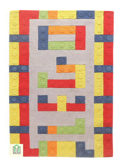 Lego Area Rug for Kids Room - Multicolor