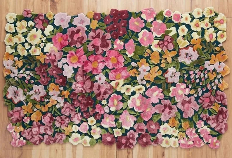 floral area rug for bedroom