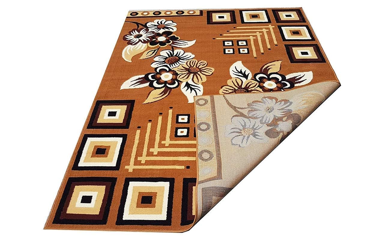 Floral Design Washable Carpet