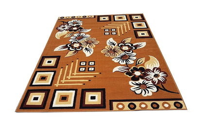 Floral Design Washable Carpet