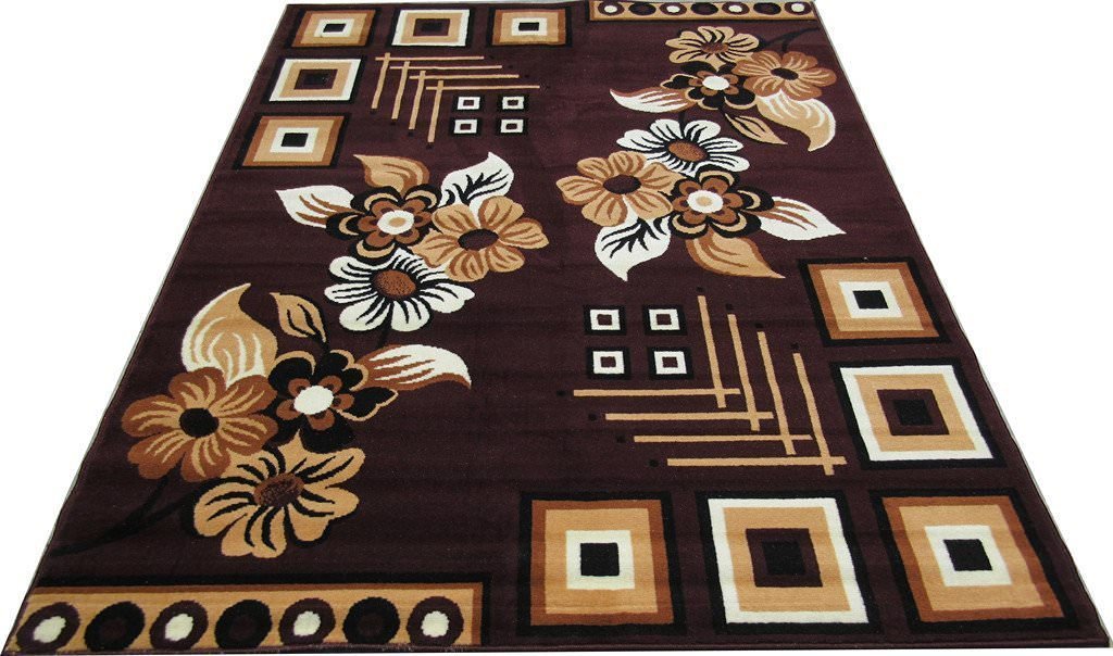 Floral Design Washable Carpet