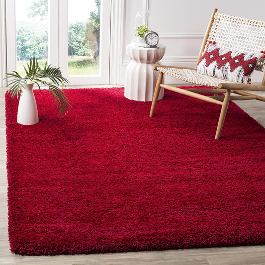 Handwoven Fluffy Shaggy - Red