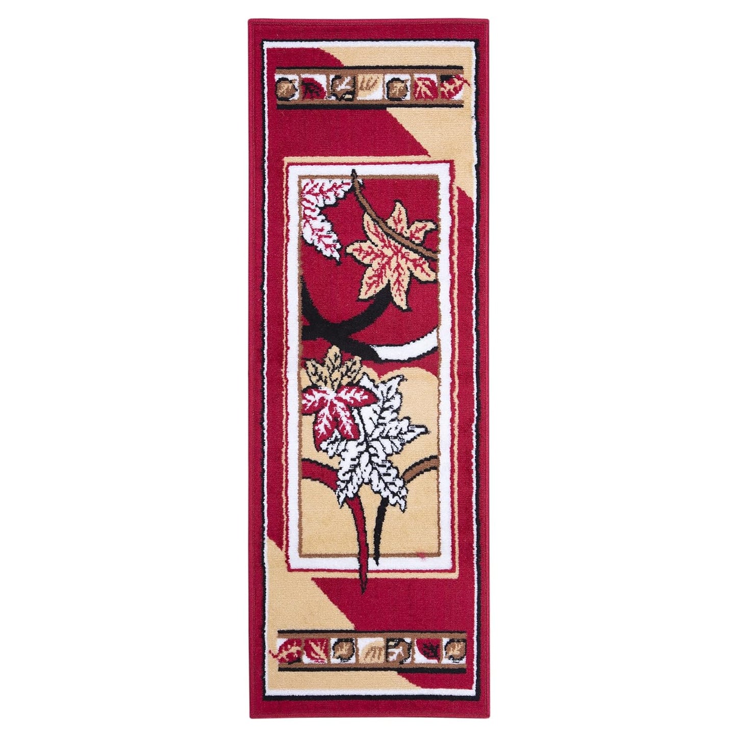 Floral Bedside Runner - Red