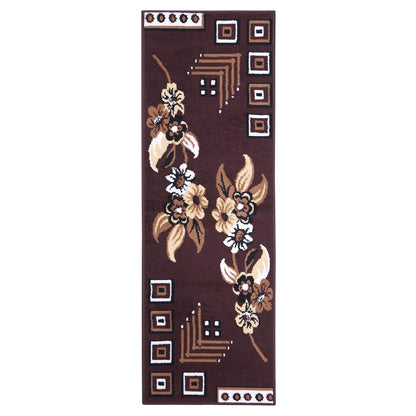 Floral Bedside Runner - Brown