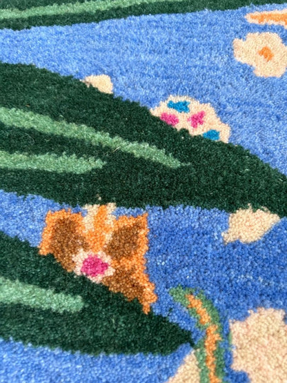 Bengal Tiger Persian Area Rug Carpet - Blue