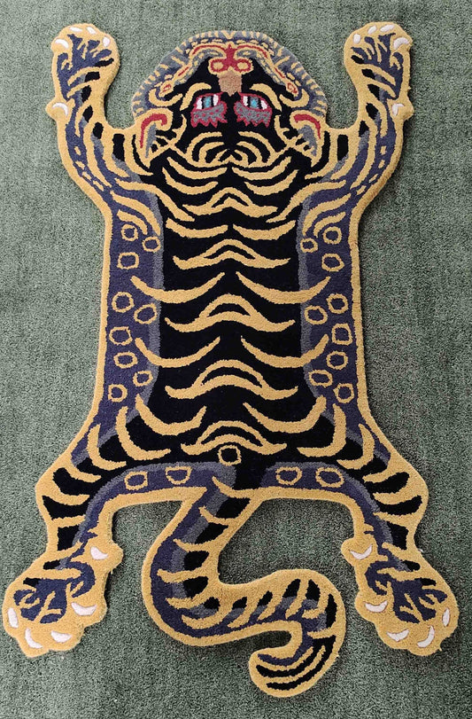 Tibetan Tiger Shape Hand Tufted Animal Rug