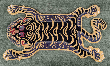 Tibetan Tiger Shape Hand Tufted Animal Rug