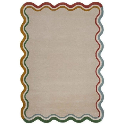 Scalloped Design Area Rug