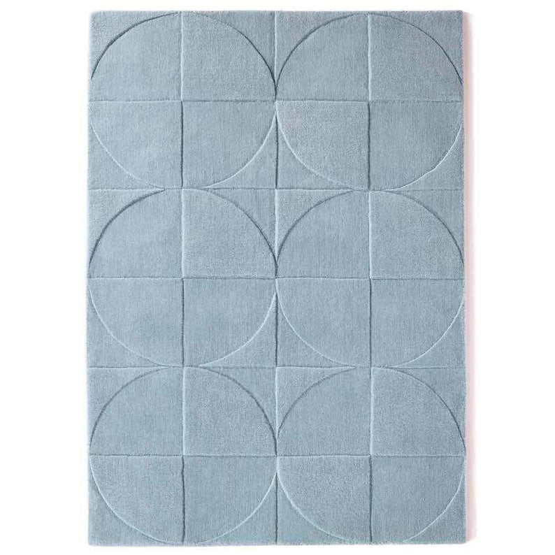 Hand Tufted Modern Area Rug Carpet for Bedroom & Living Room - Sky Blue