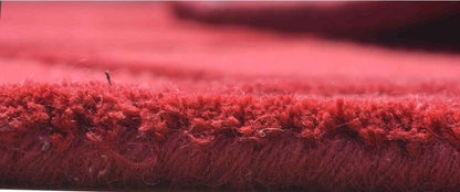 Modern Look Red Colored Stem Rug 100% Woolen Hand Tufted Carpet