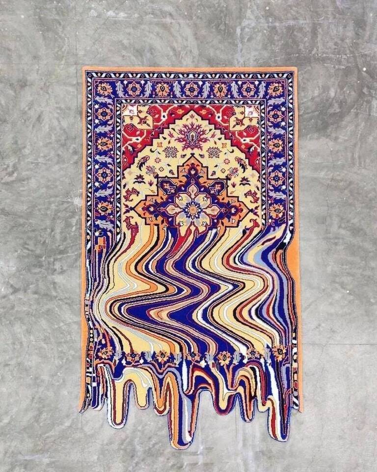 Melting Persian Design Area Rug