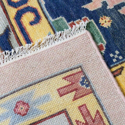 Floral Knotted Oushak Area Rug
